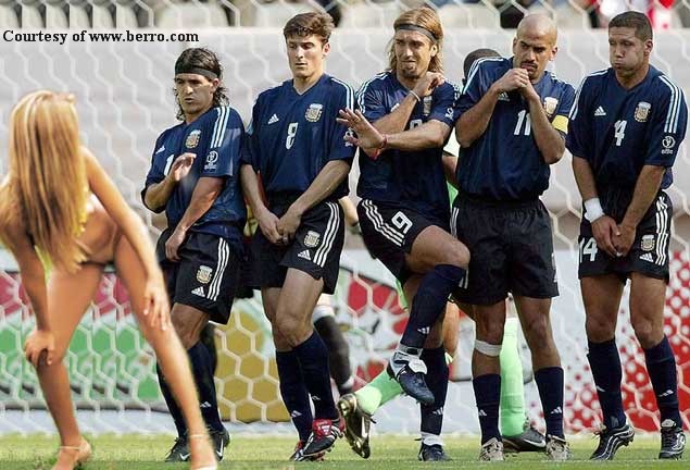 People Running Away Scared. about soccer, people.